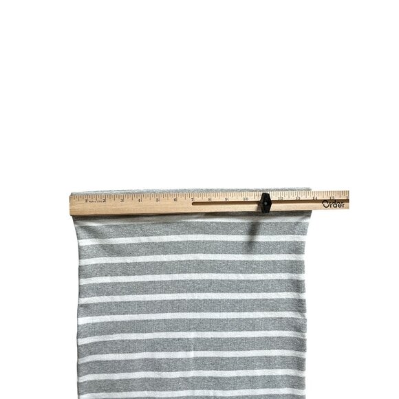 Gap Womens Mini Skirt M Gray White Striped Tube Stretchy Knit Casual Versatile - Picture 4 of 5